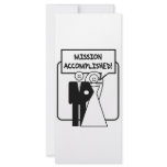 "Mission Accomplished" Marriage Personalized Rack Card