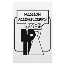 "Mission Accomplished" Marriage stationery