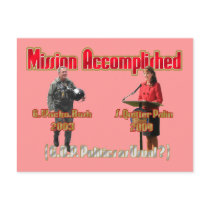 Mission accomplished Palin Bush PCard postcards