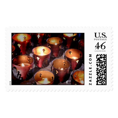 Mission Candles Postage Stamp by titanic