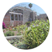 Mission Capistrano Church Construction Walls Fount stickers