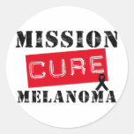 Mission Cure Melanoma Round Sticker