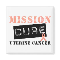 Mission Cure Uterine Cancer magnets by cancerapparel Mission Cure Uterine Cancer magnets