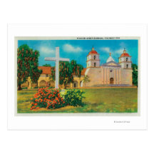 Mission Santa Barbara View Post Card