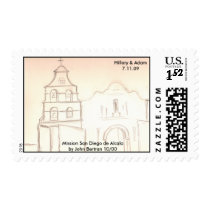 Mission stamp, Mission San Diego de Alcalaby Jo... by AngelaBertranHarris Mission stamp, Mission San Diego de Alcalaby Jo...