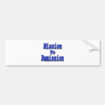 Mission To Remission blu Bumper Stickers