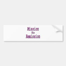 Mission To Remission pink Bumper Sticker