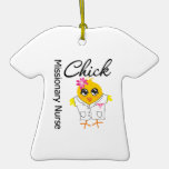 Missionary Nurse Chick v2 Christmas Tree Ornaments