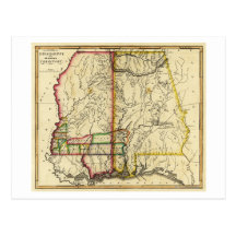 Mississippi and AlabamaPanoramic Map Postcard