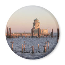 "Mississippi at Dusk" magnet