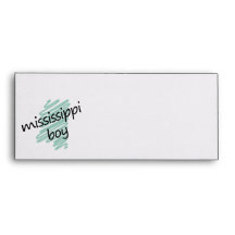 Mississippi Boy on Child's Mississippi Map Envelope