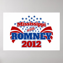 Mississippi con Romney 2012 Posters
