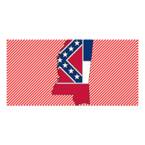 Mississippi Flag Map photo cards