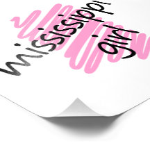 Mississippi Girl with Scribbled Mississippi Map Photo