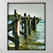 Mississippi Gulf Coast Fishing Pier Photo Poster