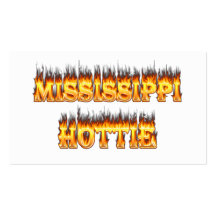 Mississippi hottie fire and flames business card templates