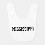 Mississippi Jersey Font Black.png Baby Bib