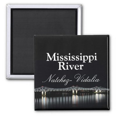 Mississippi River Bridge - Natchez Vidalia magnet