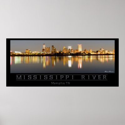 Bridal Shops Memphis on Mississippi River   Memphis Tn Posters From Zazzle Com