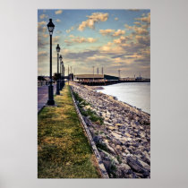 Mississippi River Moonwalk Poster