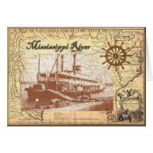 MIssissippi River Steamboat Greeting Card