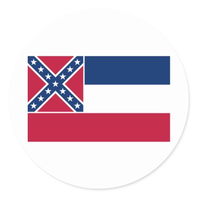 Mississippi State Flag Sticker by 1791dotus. Mississippi State Flag.