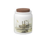 Mississippi Steamboat City of Memphis, 1860 Candy Jars at Zazzle