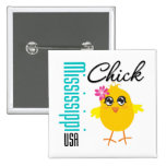 Mississippi USA Chick buttons