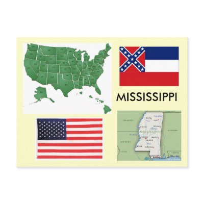Mississippi USA Post Card by archemedes