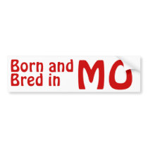 Missouri Bred (Bumper) Sticker bumper stickers by TimeTrax Missouri Bred (Bumper) Sticker bumper stickers