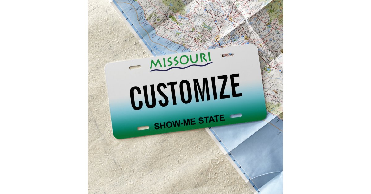 Missouri Custom License Plate Zazzle