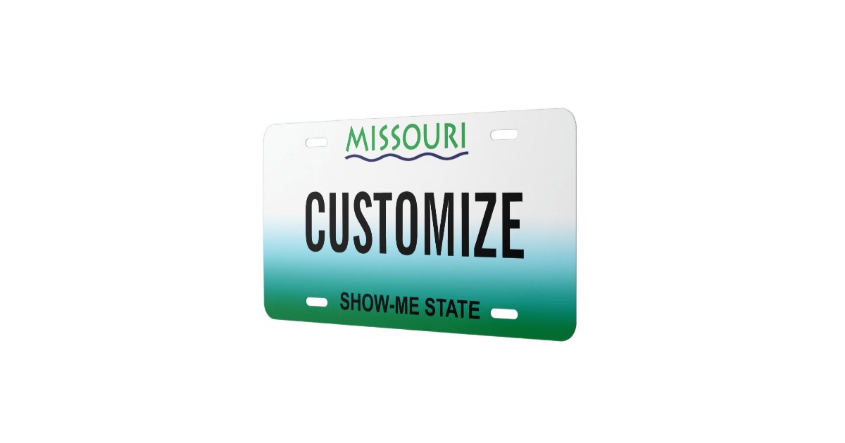 Missouri Custom License Plate Zazzle