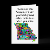 Missouri Customize colorful card as you like