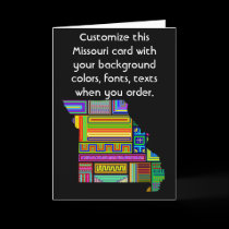 Missouri Customize colorful card as you like