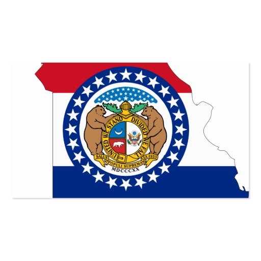 Missouri Flag Map Business Card Templates (back side)