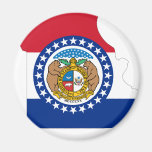 Missouri Flag Map Fridge Magnet