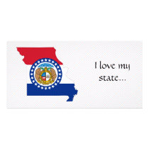 Missouri Flag Map photo cards