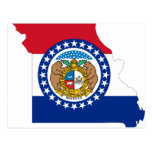 Missouri Flag Map Postcards