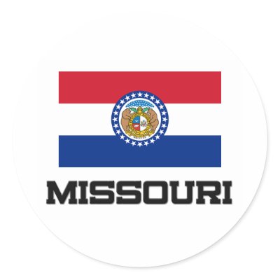 Missouri Flag Round Stickers by tshirtshirts
