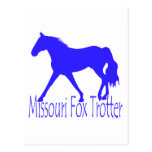 Missouri Fox Trotter Blue Horse Silhouette Postcard