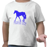 Missouri Fox Trotter Blue Horse Silhouette T Shirts