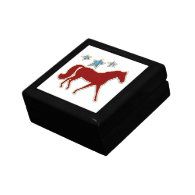 Missouri Fox Trotter Festive Stars Keepsake Box