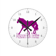 Missouri Fox Trotter Magenta Wall Clock