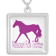 Missouri Fox Trotter Silhouette Magenta Pendants