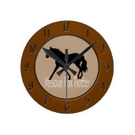 Missouri Fox Trotting Horse Black Silhouette Clock