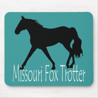 Missouri Fox Trotting Horse Black Silhouette mousepad