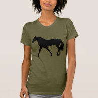Missouri Fox Trotting Horse Black Silhouette Tee Shirts