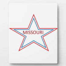 Missouri in a star. plaques