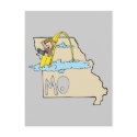 Missouri MO Map with Saint Louis Arch Cartoon postcards