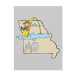 Missouri MO Map with Saint Louis Arch Cartoon postcards